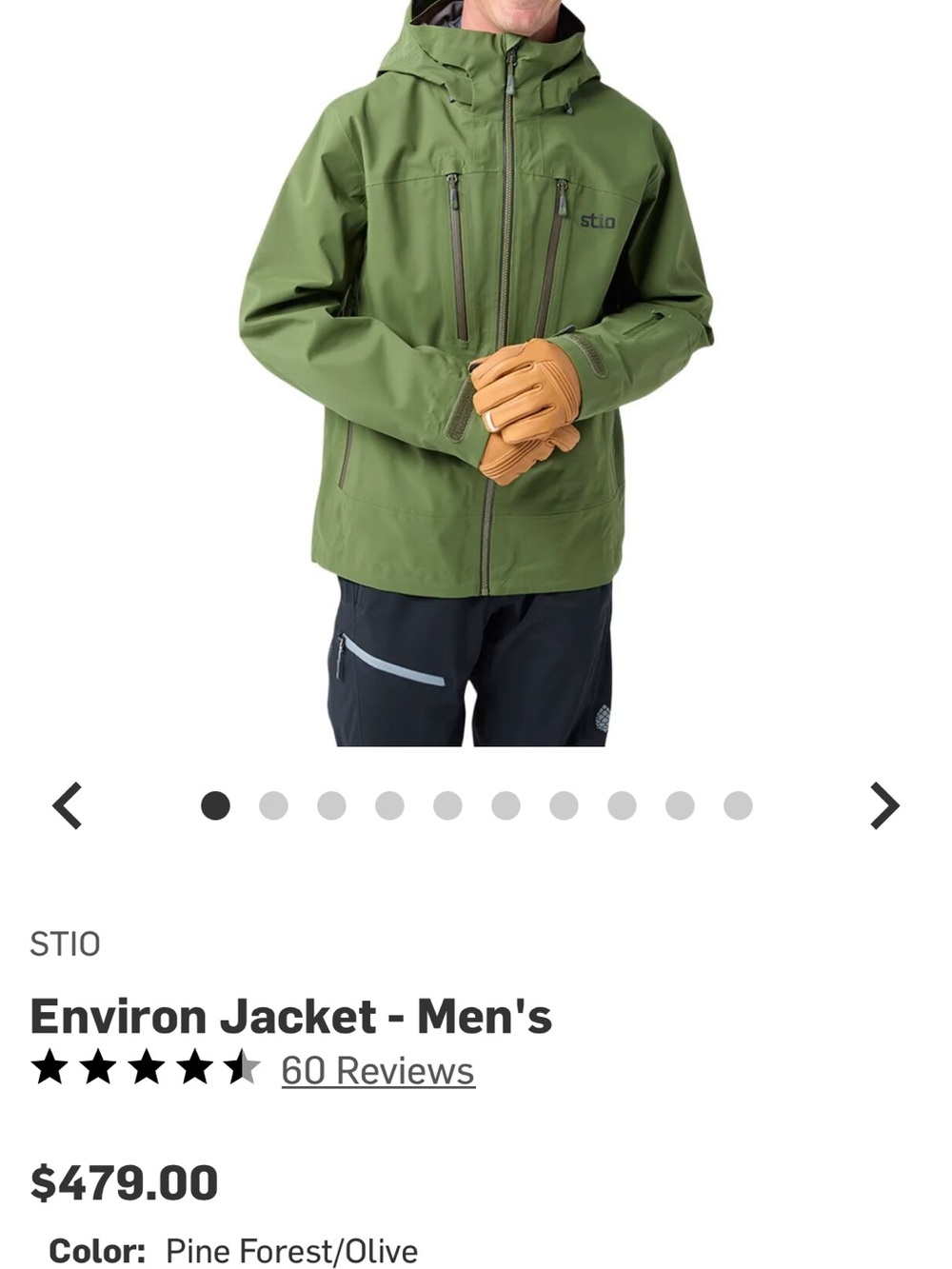 Stio Men's Environ Jacket - Pine Forest Green